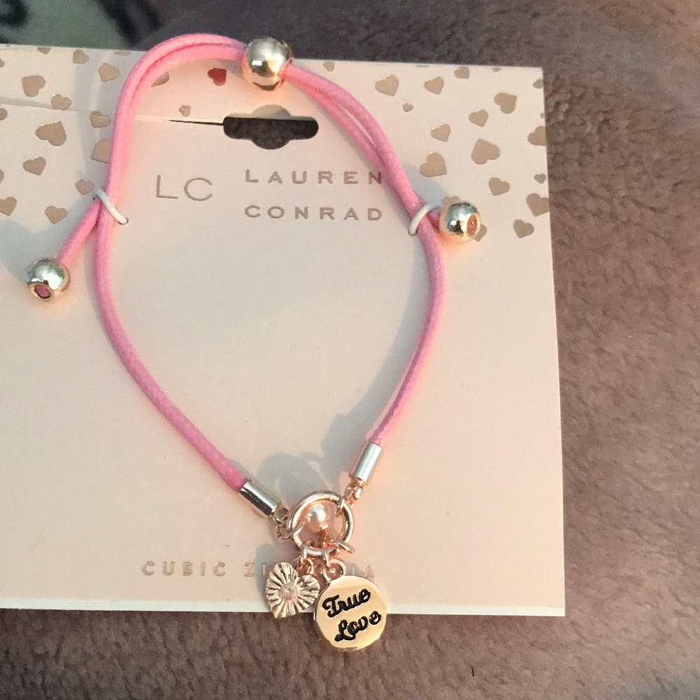 Lc Lauren Conrad pink true love bracelet